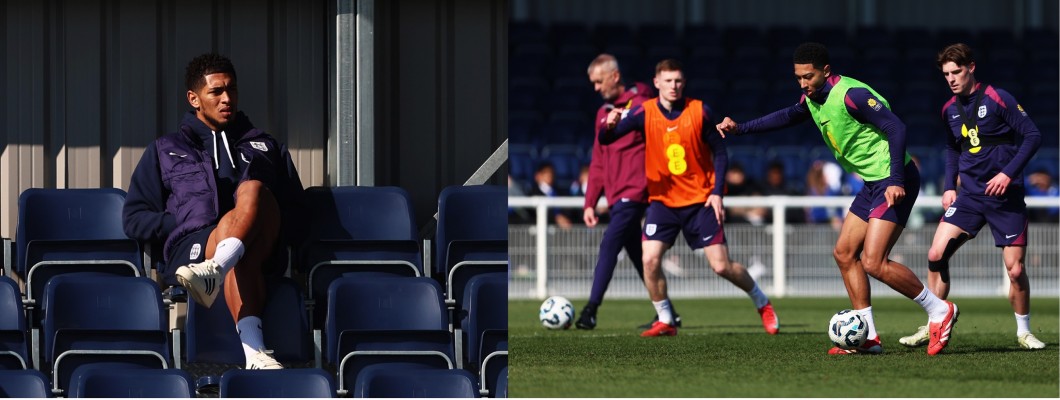 Bellingham gedraagt zich als een ouder en kijkt naar zijn broer die traint