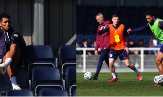 Bellingham gedraagt zich als een ouder en kijkt naar zijn broer die traint