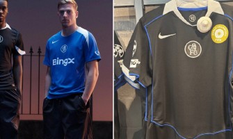 Het gouden clublogo prijkt op het clubembleem