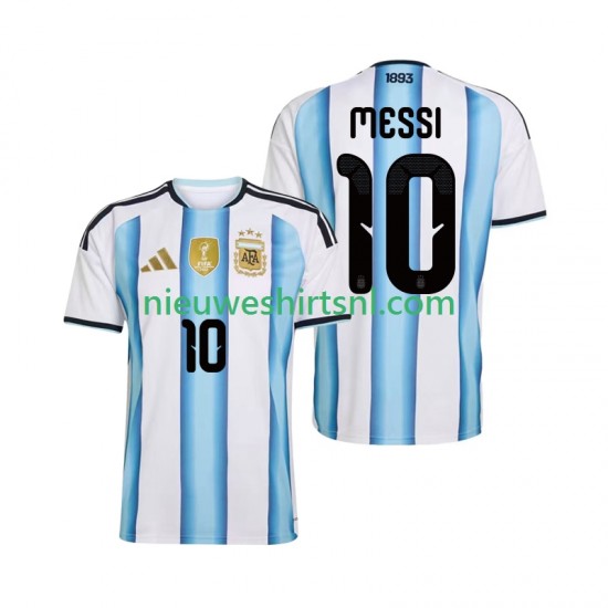 Argentinië Heren Shirt met Bedrukking Lionel Messi 10 Thuis WK 2026 Korte Mouw