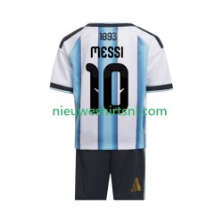 Argentinië Kind Shirt met Bedrukking Lionel Messi 10 Thuis WK 2026 Korte Mouw