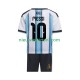 Argentinië Kind Shirt met Bedrukking Lionel Messi 10 Thuis WK 2026 Korte Mouw