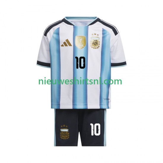 Argentinië Kind Shirt met Bedrukking Lionel Messi 10 Thuis WK 2026 Korte Mouw