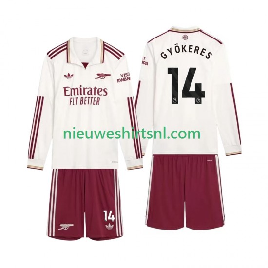 Arsenal Kind Shirt met Bedrukking Gyokeres 14 Derde 2025-2026 Lange Mouw