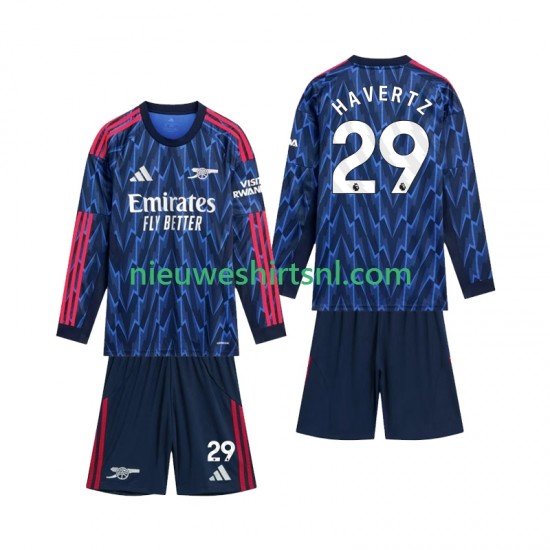 Arsenal Kind Shirt met Bedrukking Havertz 29 Uit 2025-2026 Lange Mouw