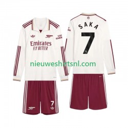 Arsenal Kind Shirt met Bedrukking Saka 7 Derde 2025-2026 Lange Mouw