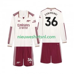 Arsenal Kind Shirt met Bedrukking Zubimendi 36 Derde 2025-2026 Lange Mouw