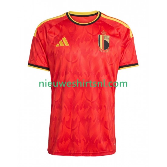 België Heren Shirt met Bedrukking Thuis WK 2026 Korte Mouw