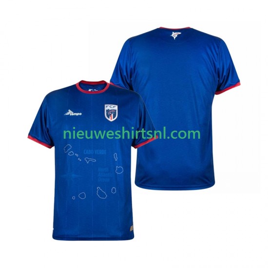 Heren Shirt met Bedrukking Cape Verde Thuis 2024-2025 Korte Mouw