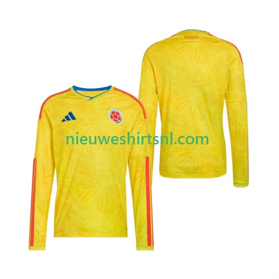 Colombia Heren Shirt met Bedrukking Thuis WK 2026 Lange Mouw
