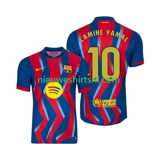 FC Barcelona Heren Shirt met Bedrukking Lamine Yamal 10 Vierde 2025-2026 Korte Mouw