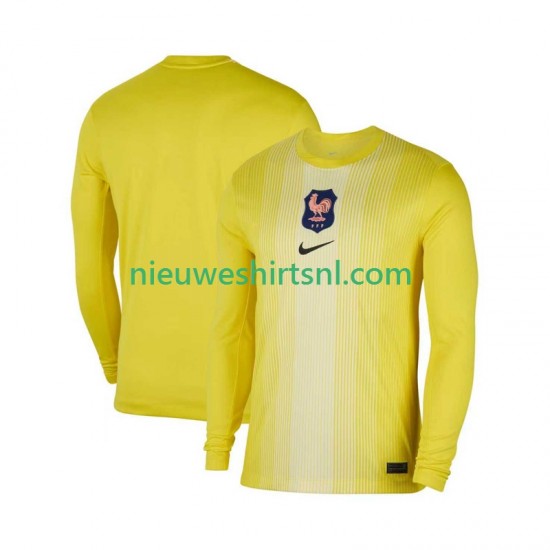 Frankrijk Heren Shirt met Bedrukking Doelman Thuis 2025 Lange Mouw
