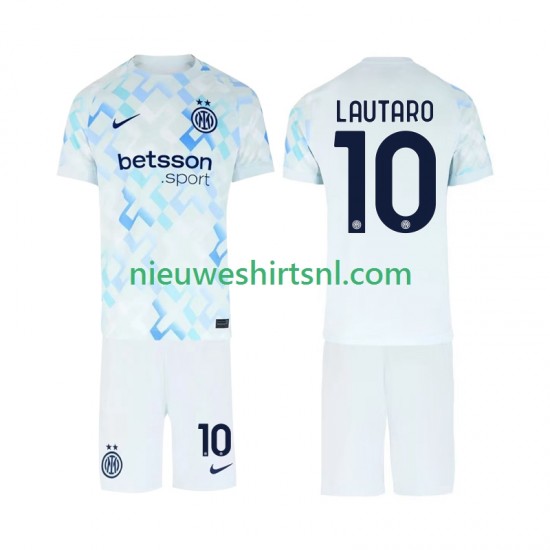 Inter Milan Kind Shirt met Bedrukking Lautaro Martinez 10 Uit 2025-2026 Korte Mouw
