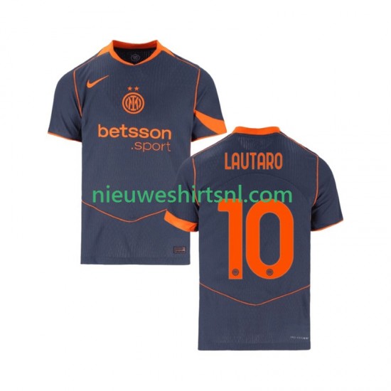 Inter Milan Heren Shirt met Bedrukking Lautaro Martinez 10 Derde 2025-2026 Korte Mouw