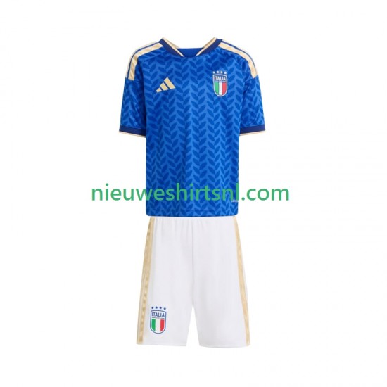 Italië Kind Shirt met Bedrukking Thuis WK 2026 Korte Mouw