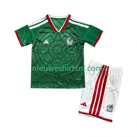 Mexico Kind Shirt met Bedrukking Thuis WK 2026 Korte Mouw