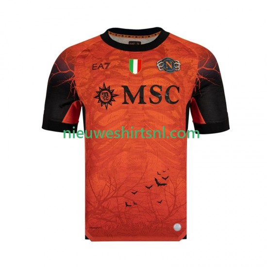 Napoli Heren Shirt met Bedrukking Doelman Halloween Thuis 2025-2026 Korte Mouw