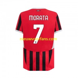 AC Milan Heren Shirt met Bedrukking Alvaro Morata 7 Thuis 2024-2025 Korte Mouw