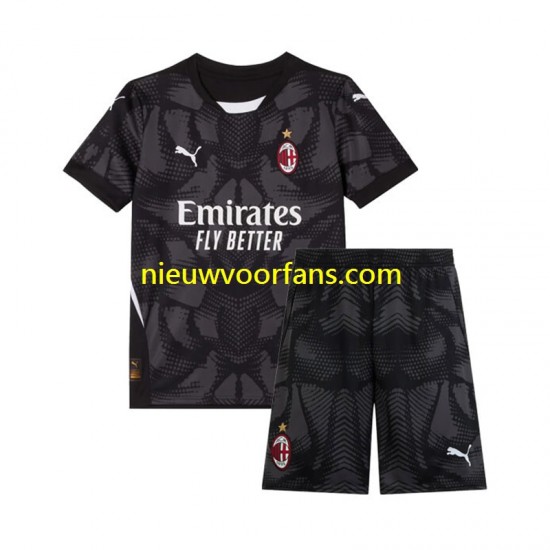 AC Milan Kind Shirt met Bedrukking Doelman Thuis 2024-2025 Korte Mouw