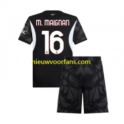 AC Milan Kind Shirt met Bedrukking Doelman Mike Maignan 16 Thuis 2024-2025 Korte Mouw