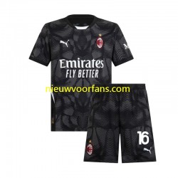 AC Milan Kind Shirt met Bedrukking Doelman Mike Maignan 16 Thuis 2024-2025 Korte Mouw