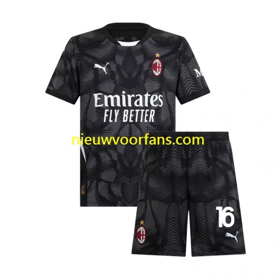 AC Milan Kind Shirt met Bedrukking Doelman Mike Maignan 16 Thuis 2024-2025 Korte Mouw