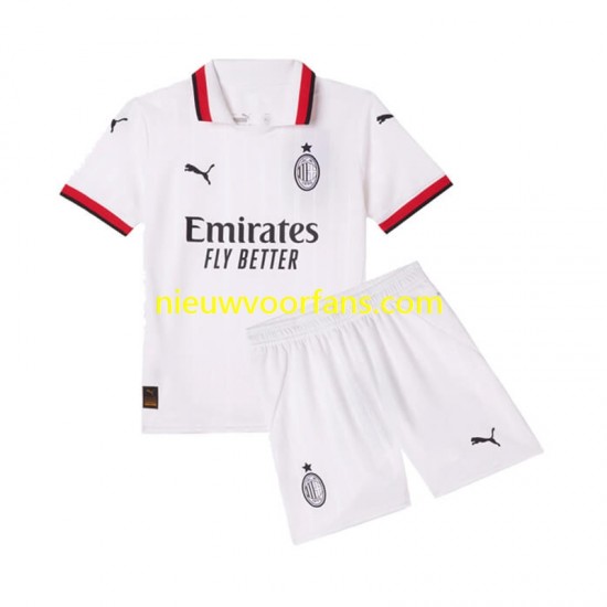 AC Milan Kind Shirt met Bedrukking Uit 2024-2025 Korte Mouw