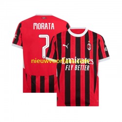 AC Milan Heren Shirt met Bedrukking UCL Font MORATA 7 Thuis 2024-2025 Korte Mouw