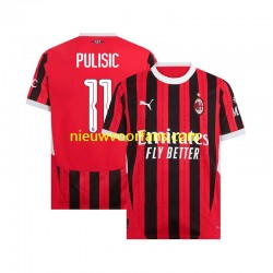AC Milan Heren Shirt met Bedrukking UCL Font PULISIC 11 Thuis 2024-2025 Korte Mouw