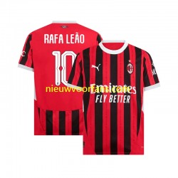 AC Milan Heren Shirt met Bedrukking UCL Font RAFA LEAO 10 Thuis 2024-2025 Korte Mouw