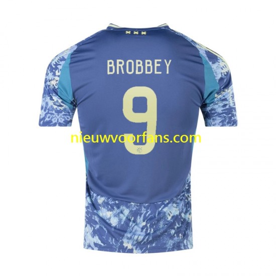 AFC Ajax Heren Shirt met Bedrukking Brian Brobbey 9 Uit 2024-2025 Korte Mouw