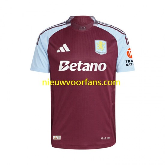 Aston Villa Heren Shirt met Bedrukking Thuis 2024-2025 Korte Mouw
