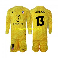 Atlético Madrid Kind Shirt met Bedrukking Doelman Jan Oblak 13 Derde 2024-2025 Lange Mouw