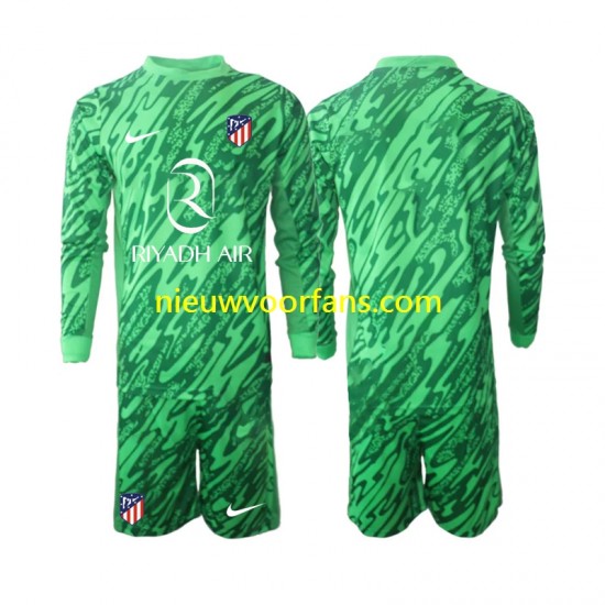 Atlético Madrid Kind Shirt met Bedrukking Doelman Uit 2024-2025 Lange Mouw
