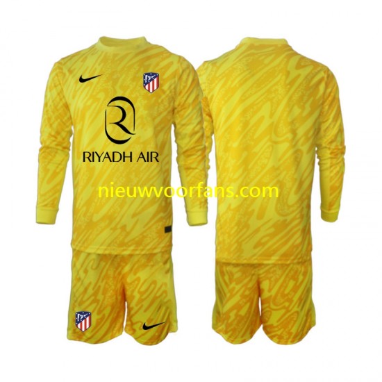 Atlético Madrid Kind Shirt met Bedrukking Doelman Derde 2024-2025 Lange Mouw