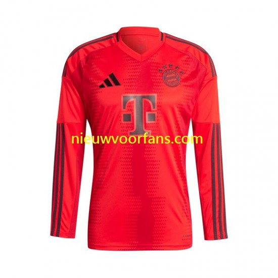 FC Bayern München Heren Shirt met Bedrukking Thuis 2024-2025 Lange Mouw