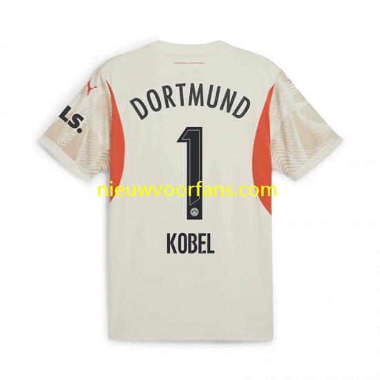Borussia Dortmund Heren Shirt met Bedrukking Doelman Gregor Kobel 1 Thuis 2024-2025 Korte Mouw