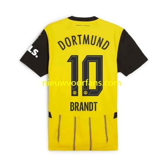 Borussia Dortmund Heren Shirt met Bedrukking Julian Brandt 10 Thuis 2024-2025 Korte Mouw