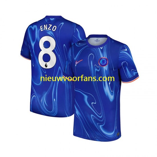 Chelsea Heren Shirt met Bedrukking Enzo 8 Thuis 2024-2025 Korte Mouw