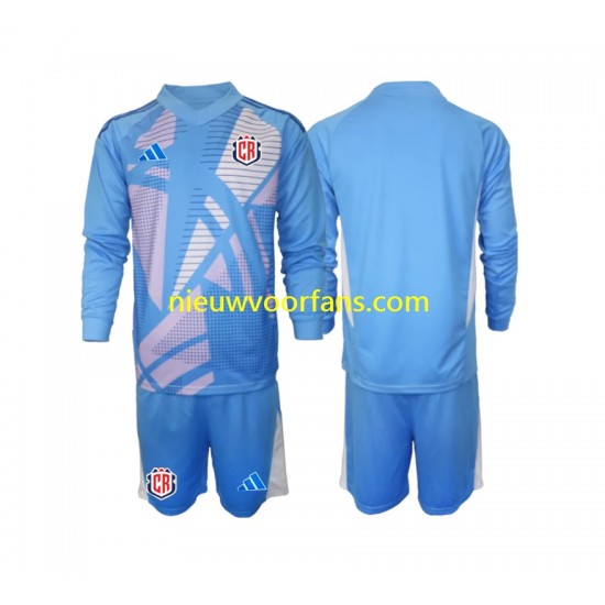 Costa Rica Kind Shirt met Bedrukking Doelman Thuis 2024 Lange Mouw