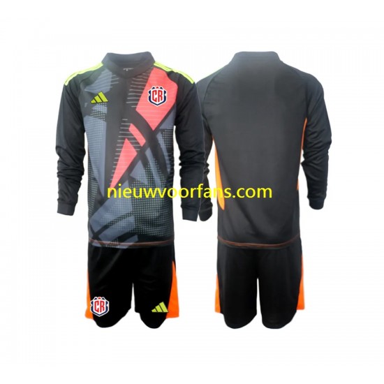 Costa Rica Kind Shirt met Bedrukking Doelman Derde 2024 Lange Mouw