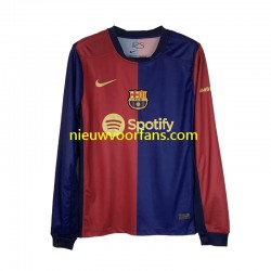 FC Barcelona Heren Shirt met Bedrukking Thuis 2024-2025 Lange Mouw