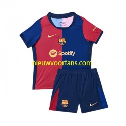 FC Barcelona Kind Shirt met Bedrukking Thuis 2024-2025 Korte Mouw