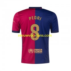 FC Barcelona Heren Shirt met Bedrukking PEDRI 8 Thuis 2024-2025 Korte Mouw