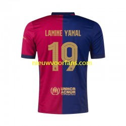 FC Barcelona Heren Shirt met Bedrukking UCL Font Lamine Yamal 19 Thuis 2024-2025 Korte Mouw