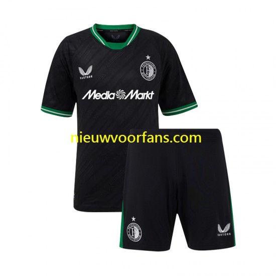 Feyenoord Rotterdam Kind Shirt met Bedrukking Uit 2024-2025 Korte Mouw