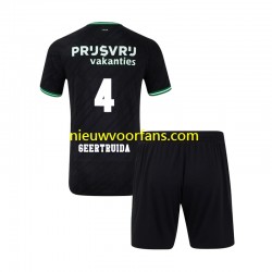 Feyenoord Rotterdam Kind Shirt met Bedrukking Lutsharel Geertruida 4 Uit 2024-2025 Korte Mouw