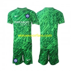 Inter Milan Kind Shirt met Bedrukking Doelman Thuis 2024-2025 Korte Mouw
