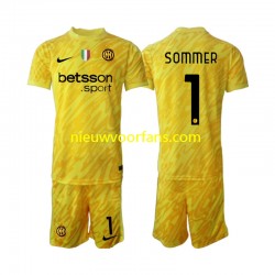 Inter Milan Kind Shirt met Bedrukking Doelman Yann Sommer 1 Uit 2024-2025 Korte Mouw