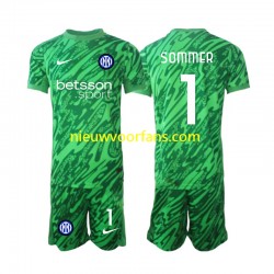 Inter Milan Kind Shirt met Bedrukking Doelman Yann Sommer 1 Thuis 2024-2025 Korte Mouw